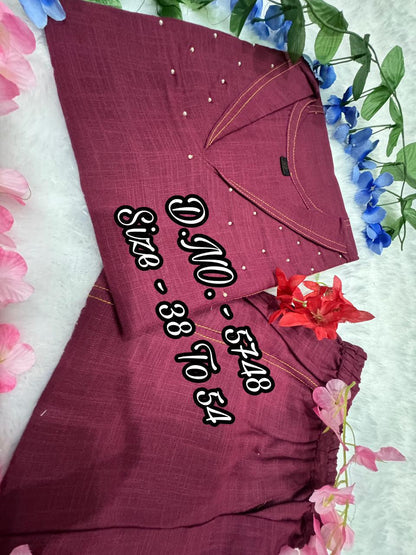 Heavy Cotton Slub & Denim Yarn Dyed Co-ord Set