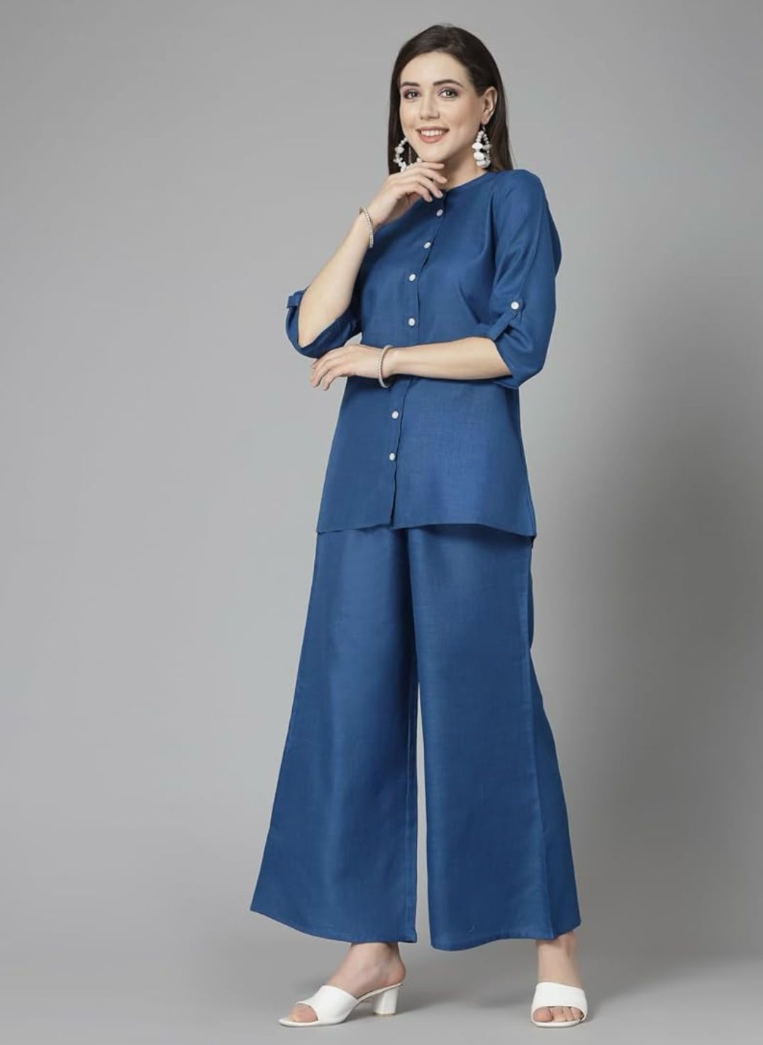 Pure Cotton Denim Kurti and Pant Set – 30” Length