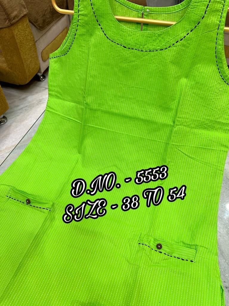 Pure Cotton Long Kurta With Pant Set