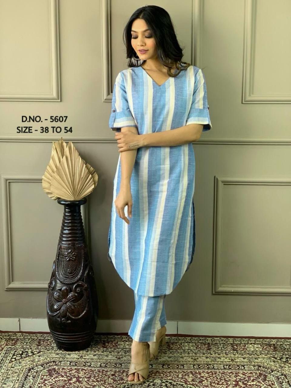 Cotton Fabric Umbrella Cut Kurta & Pant Set