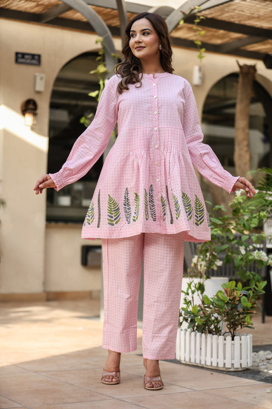 Bandhani Polka Dot Printed Cotton Co-ord Set