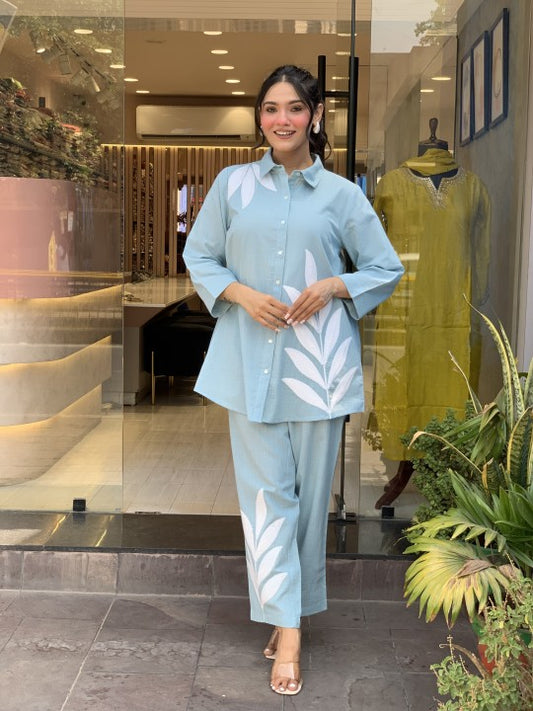 Summer Special Embroidered Cotton Co-ord Set