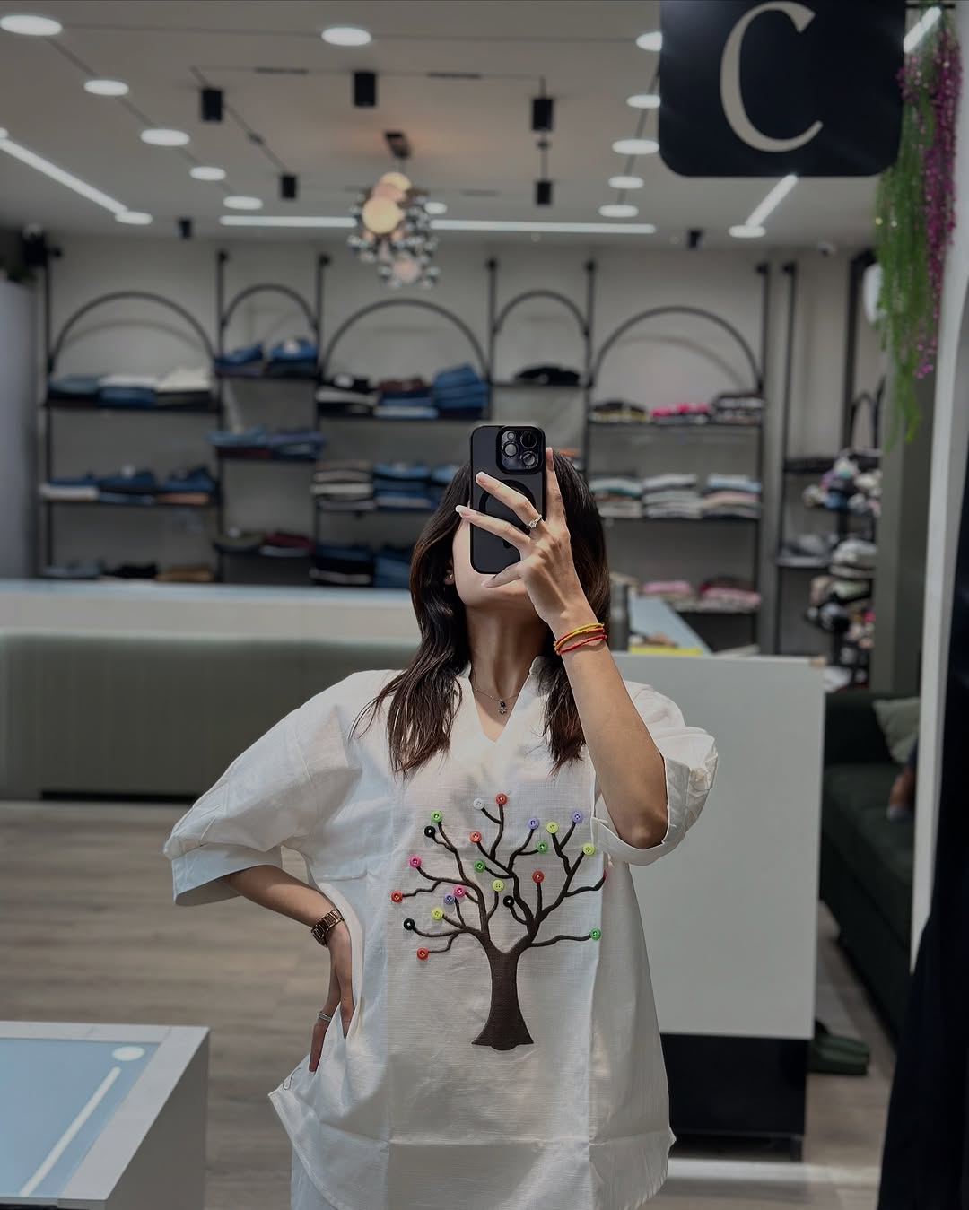New Cotton Slab Fabric Tree Embroidery Work Kurta With Palazzo Set