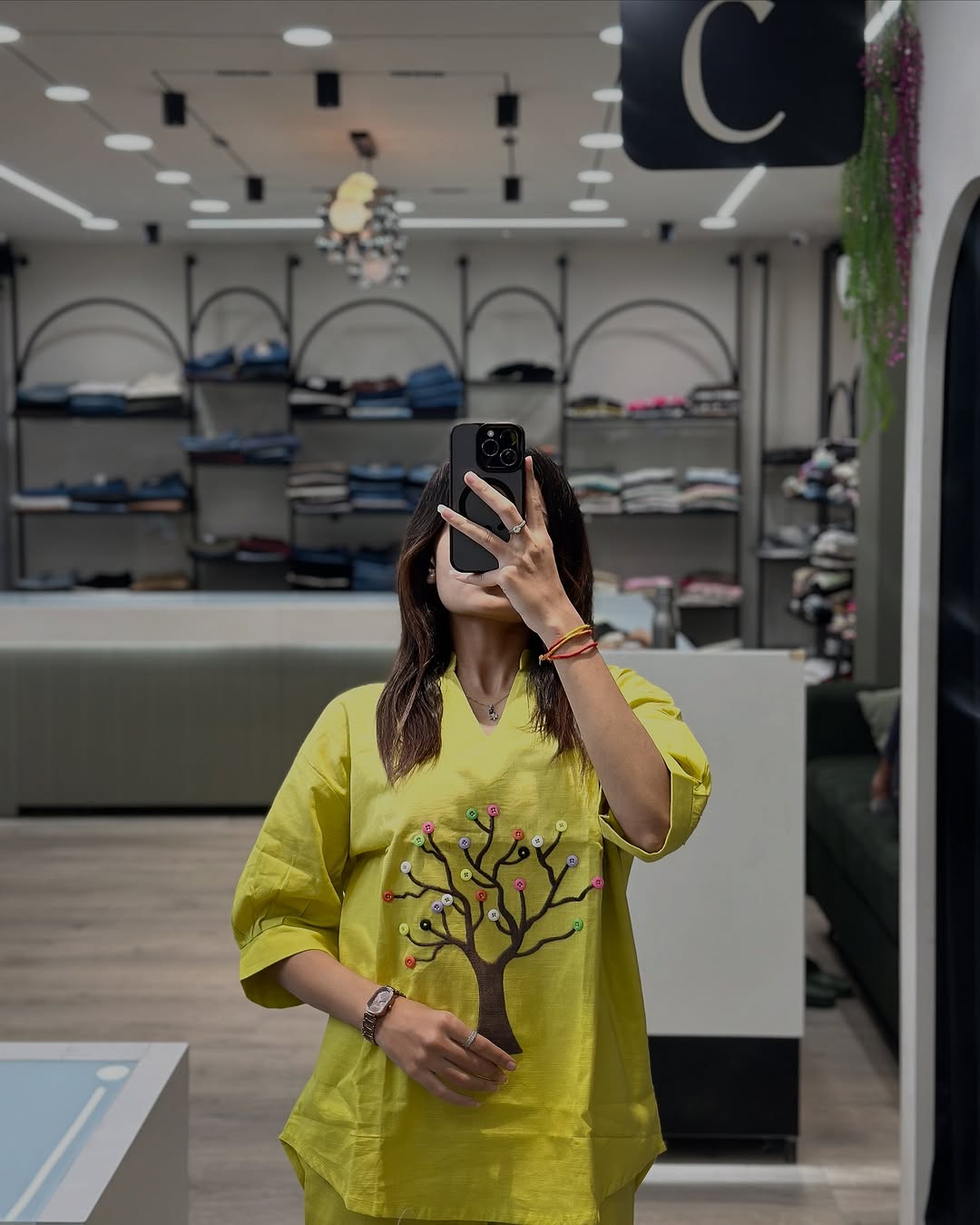 New Cotton Slab Fabric Tree Embroidery Work Kurta With Palazzo Set