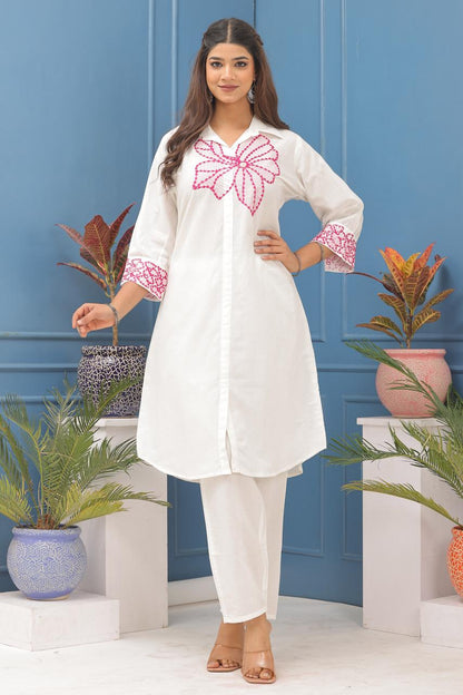 Pure Cotton Cambric Best Quality Fabric Kurta And Pant Set