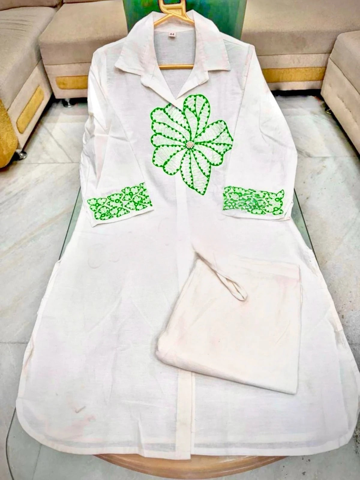 Pure Cotton Cambric Best Quality Fabric Kurta And Pant Set
