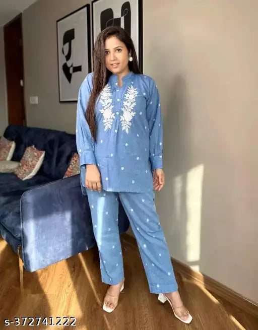 Pure Cotton Blend Fabric Cord Set